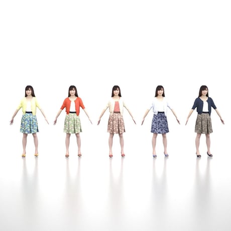 3D人モデルAポーズ　080_Yui