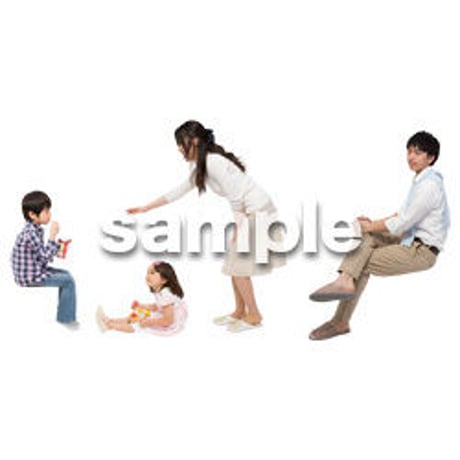 Cutout People　4人家族　II_323