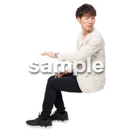 Cutout People　座る　男性　LL_343
