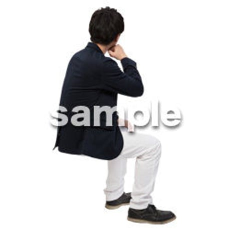 Cutout People　座る　男性　LL_114