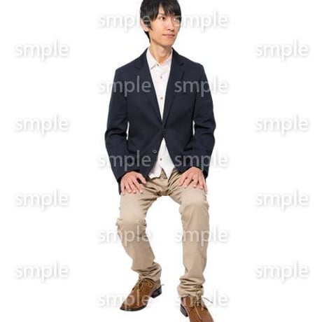 Cutout People　座る　男性　LL_116