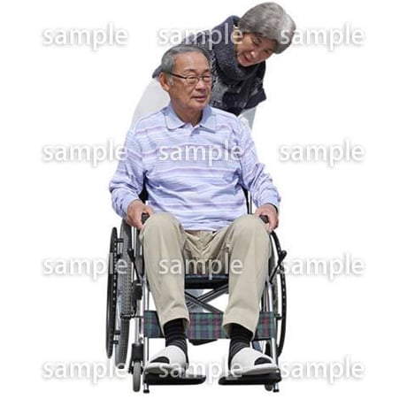 人物切抜き素材　シニア介護編　S_026