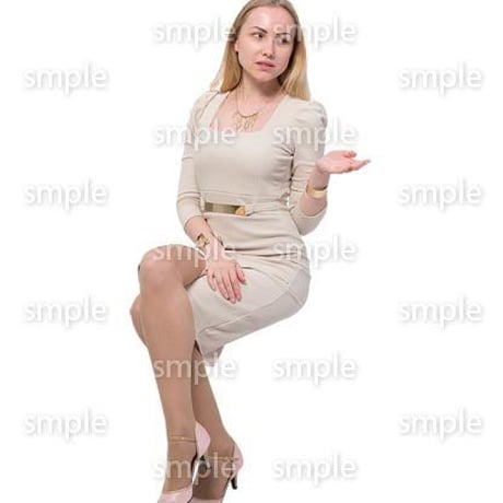 Cutout People　座る　外国人　KK_551