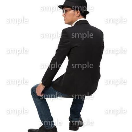 Cutout People　座る　男性　LL_159