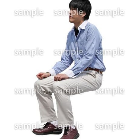 人物切抜き素材　座る人Ⅱ編　Q_502