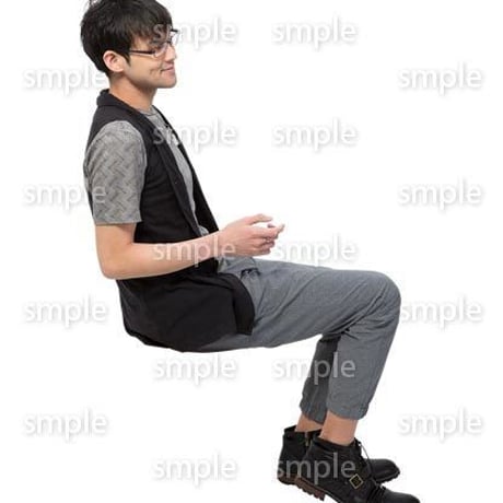 Cutout People　座る　男性　LL_474