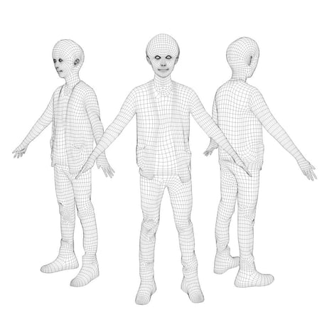3D人モデルAポーズ　036_Toru