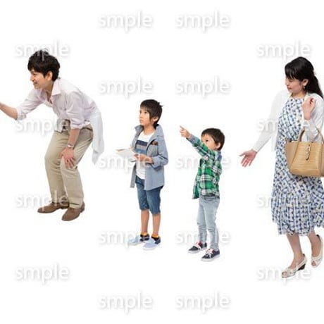 Cutout People　4人ファミリー　GG_382