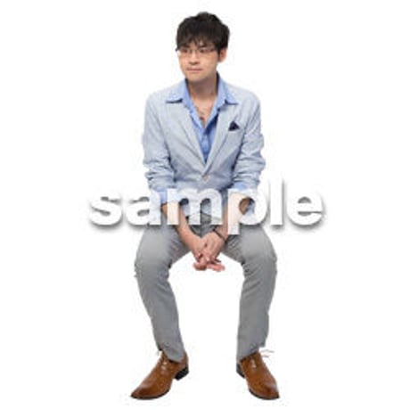 Cutout People　座る　男性　LL_281