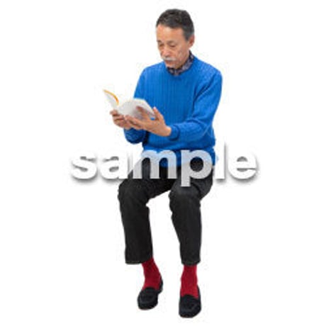 Cutout People　座る　男性　LL_517