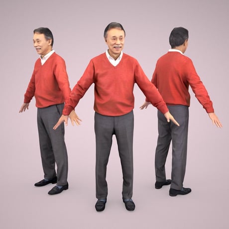 3D人モデルAポーズ　048_Ken