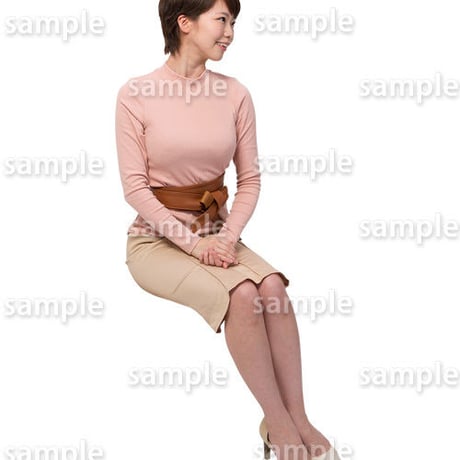 人物切抜きセット☆座る女性　1_set169