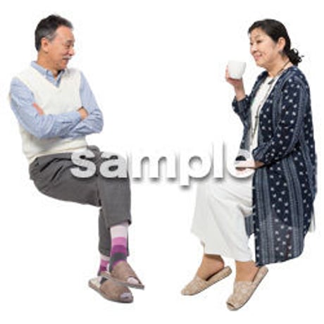 Cutout People　アットホーム　座る　II_427