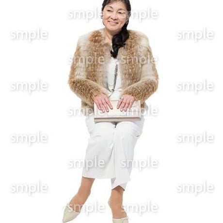 Cutout People　座る女性　KK_431