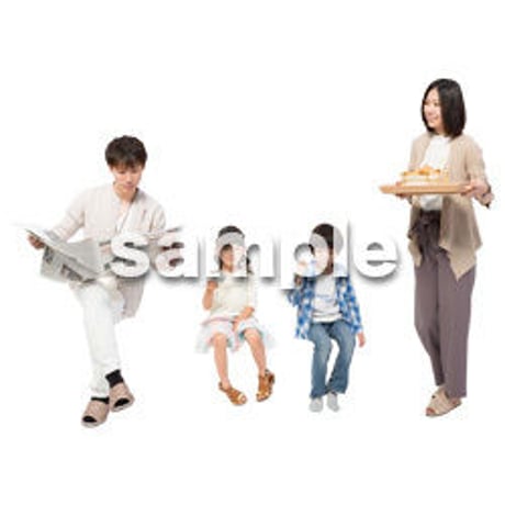 Cutout People　4人家族　II_351