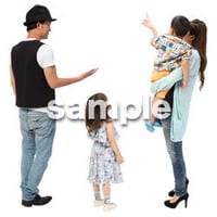 Cutout People　4人ファミリー　GG_434