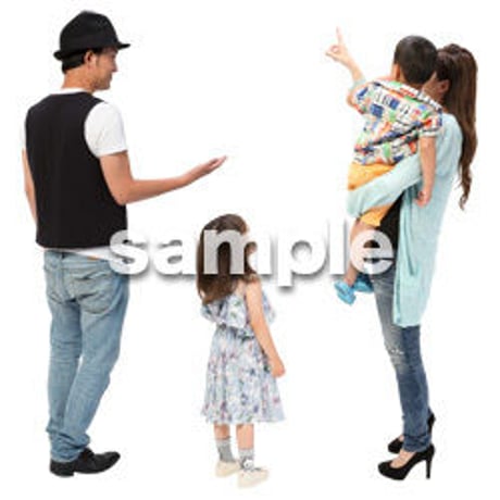 Cutout People　4人ファミリー　GG_434