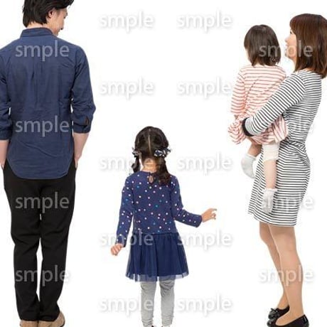 Cutout People　4人ファミリー　GG_445