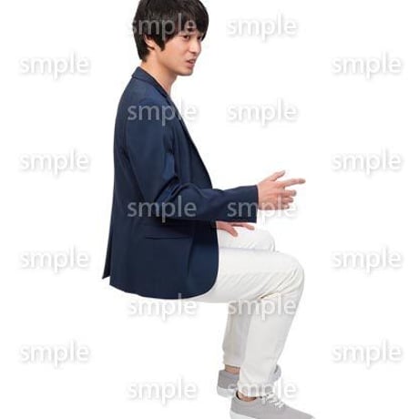 Cutout People　座る　男性　LL_199