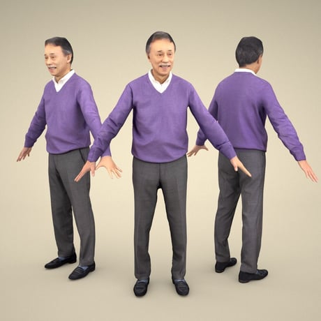3D人モデルAポーズ　048_Ken