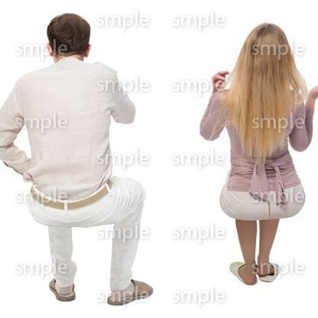Cutout People　アットホーム　座る　II_440