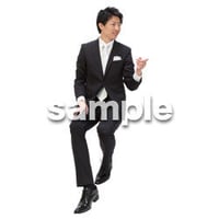 Cutout People　パーティー座る人　DD_401
