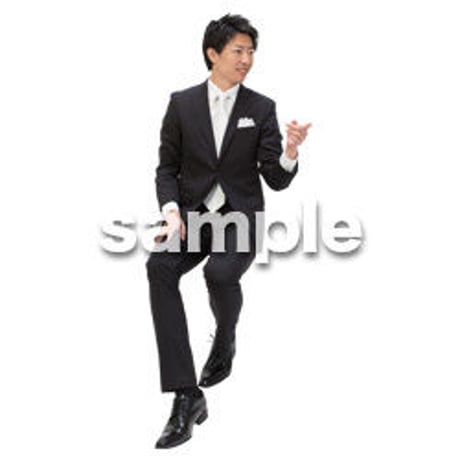 Cutout People　パーティー座る人　DD_401