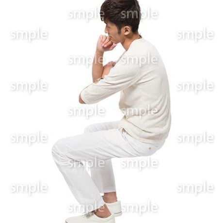 Cutout People　座る　男性　LL_333