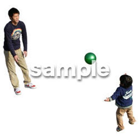 人物切抜き素材　リビング・散歩編　I_391