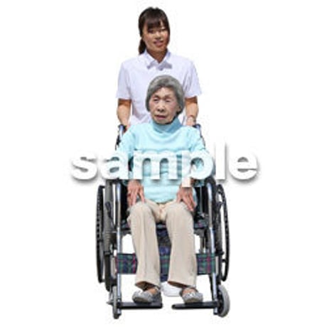 人物切抜き素材　シニア介護編　S_051