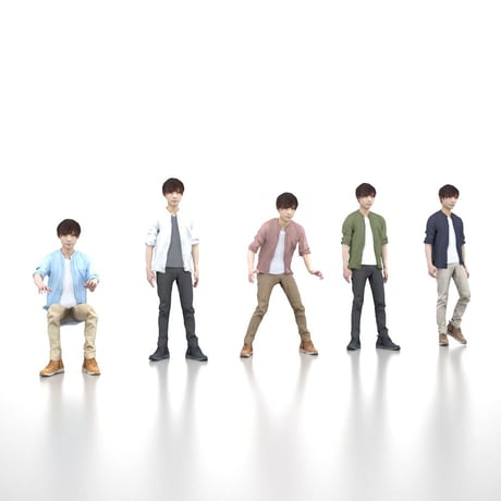 3D人モデルAポーズ　034_Toru