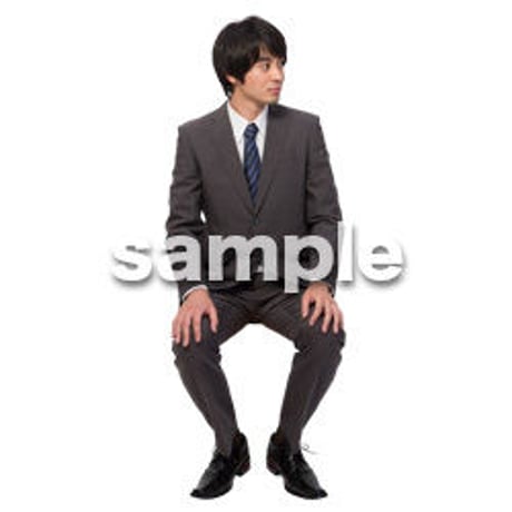 Cutout People　座る　男性　LL_011