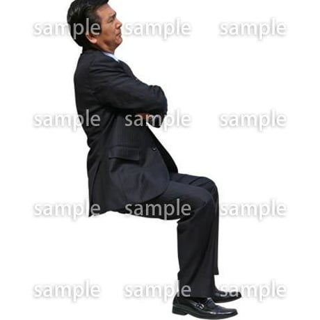 人物切抜き素材　座る人編　H_110