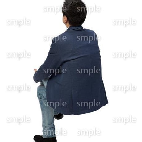Cutout People　座る　男性　LL_195