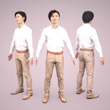 3D人モデルAポーズ　068_Syun