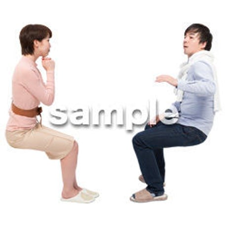 Cutout People　アットホーム　座る　II_388
