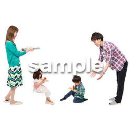Cutout People　4人家族　II_348