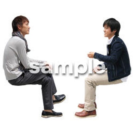人物切抜き素材　座る人Ⅱ編　Q_079
