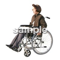 人物切抜き素材　医療・シニア車椅子編　D_261
