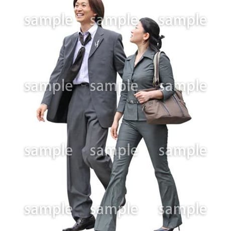 人物切抜き素材　アーバン・ショッピング編　M_002