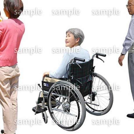 人物切抜き素材　シニア介護編　S_014
