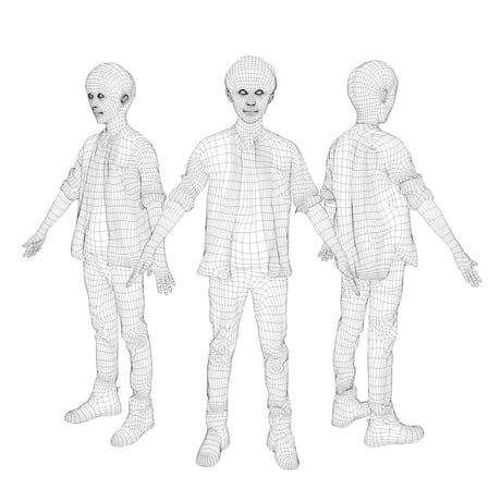 3D人モデルAポーズ　034_Toru
