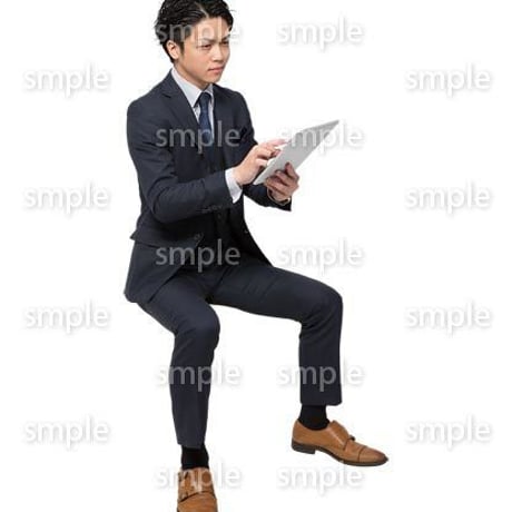 Cutout People　座る　男性　LL_007