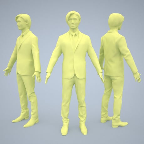 3D人モデルAポーズ　064_Syun