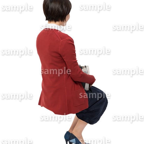 人物切抜きセット☆座る女性　1_set169