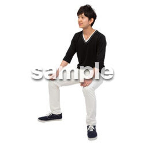 Cutout People　座る　男性　LL_177