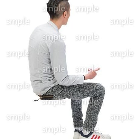Cutout People　座る　男性　LL_454