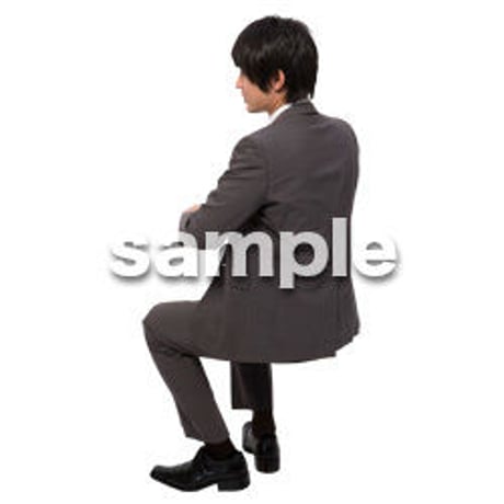 Cutout People　座る　男性　LL_020