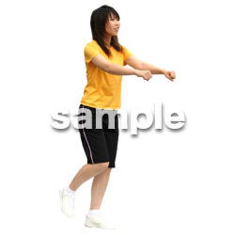 人物切抜き素材　夏服・フィットネス編　J_411