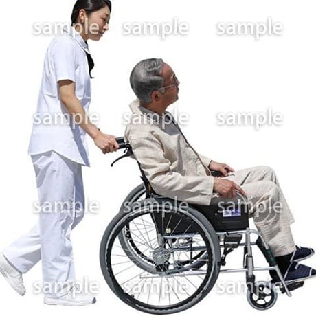 人物切抜き素材　シニア介護編　S_078
